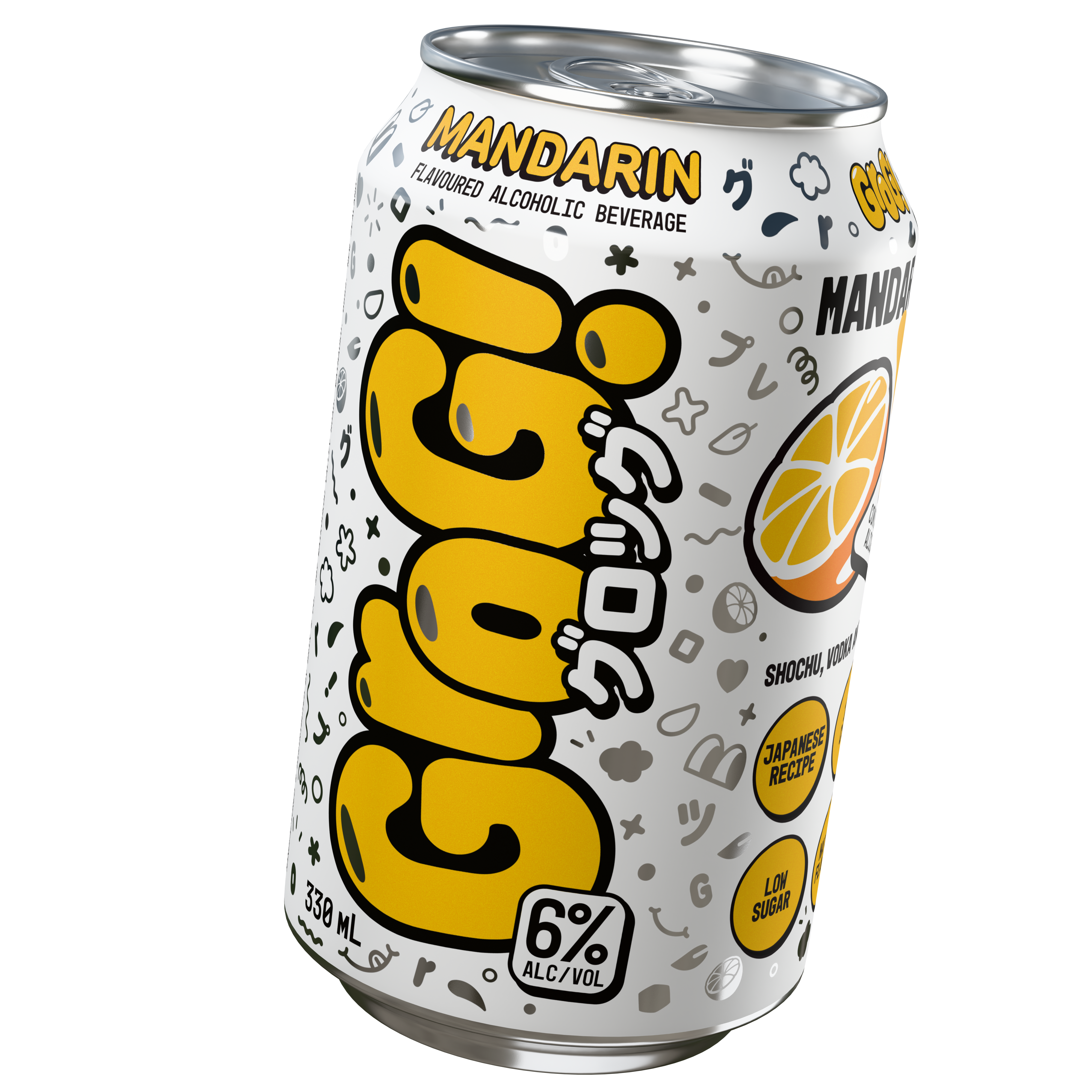 Grog Hard Japanese Soda | Mandarin 10 pack