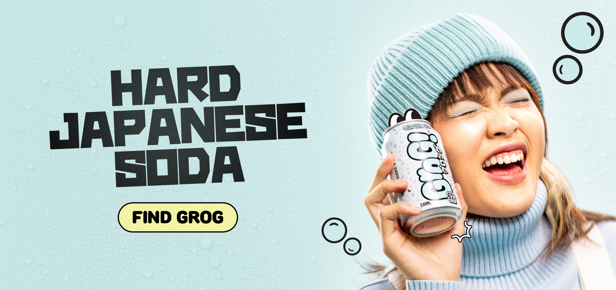 Grog Lemon Ice flavour splash artwork